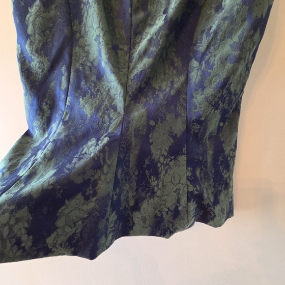 Zac Posen Vintage Jacquard Printed Mermaid Pinup Feminine Knee Skirt Size 4 - Picture 9 of 13